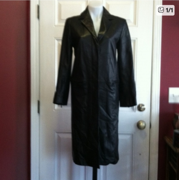 Calvin Klein Black Leather Jacket - Picture 1 of 1